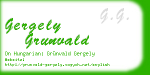 gergely grunvald business card