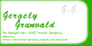 gergely grunvald business card